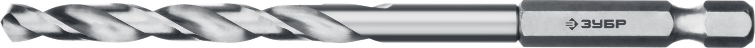 ЗУБР ПРОФ-А, 6.0 х 111 мм, сталь Р6М5, класс А, шестигранный хвостовик, сверло по металлу, Профессионал (29623-6)